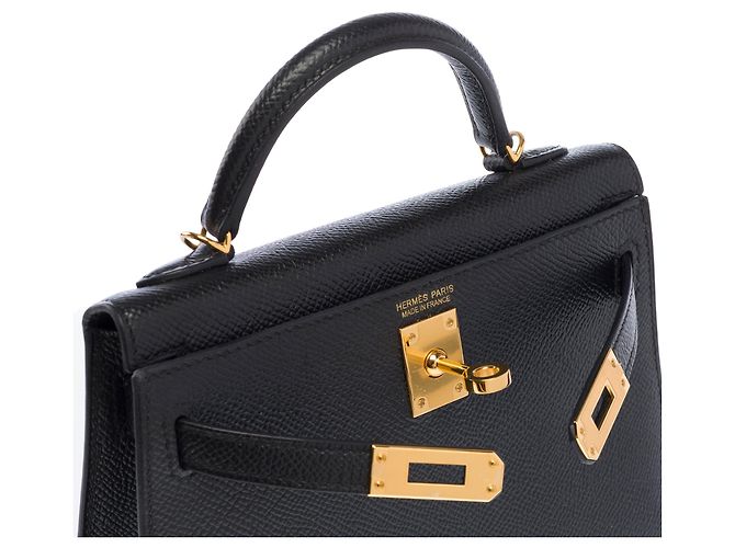 Hermès Borsa HERMES Kelly Mini in Pelle Nera - 103748 Nero - vista 7