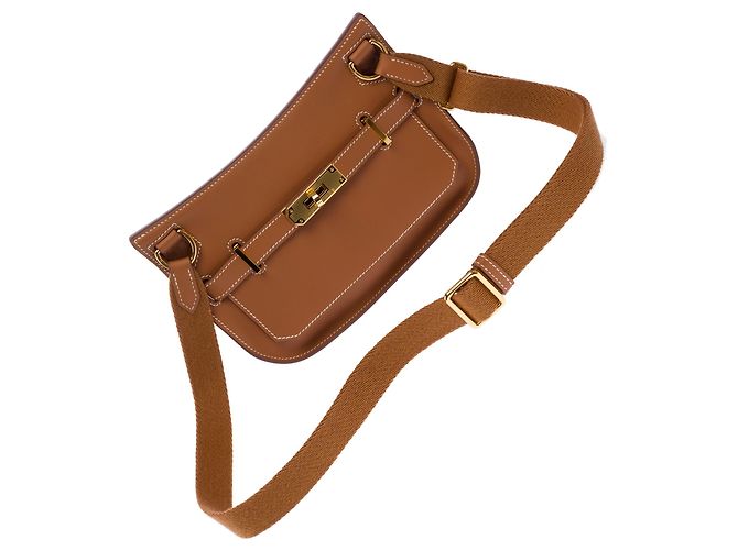 Hermès Borsa HERMES Jypsiere in Pelle Oro - 103749 D'oro - vista 10