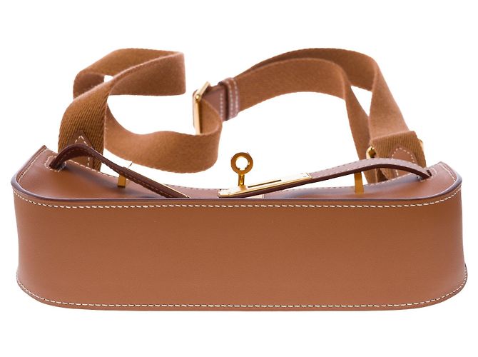Hermès Borsa HERMES Jypsiere in Pelle Oro - 103749 D'oro - vista 11