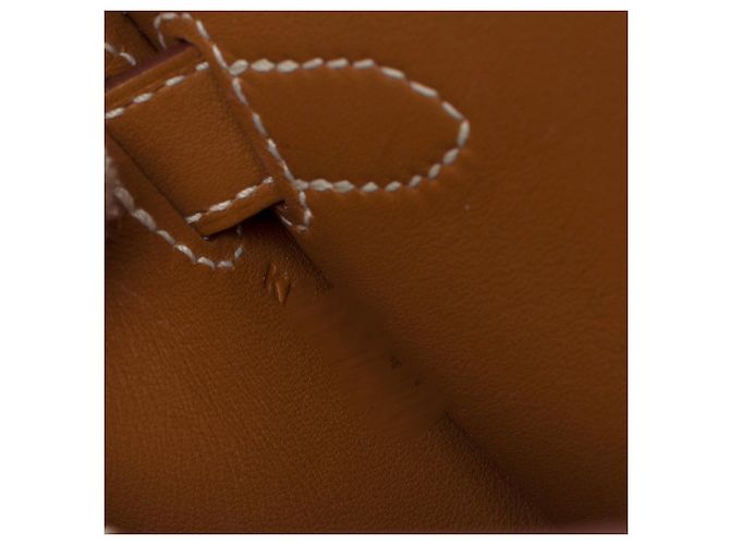 Hermès Borsa HERMES Jypsiere in Pelle Oro - 103749 D'oro - vista 8