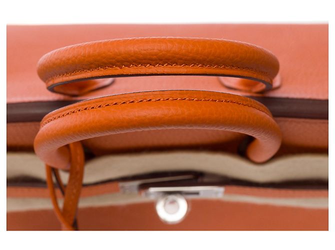 Hermès Borsa HERMES Birkin 25 in Pelle Arancione - 103752 - vista 10