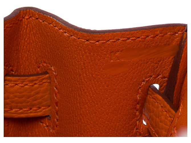 Hermès Borsa HERMES Birkin 25 in Pelle Arancione - 103752 - vista 8