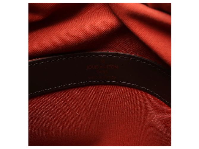 Borsa a tracolla Louis Vuitton Naviglio Damier Ebene marrone N45255 Rosso - vista 11