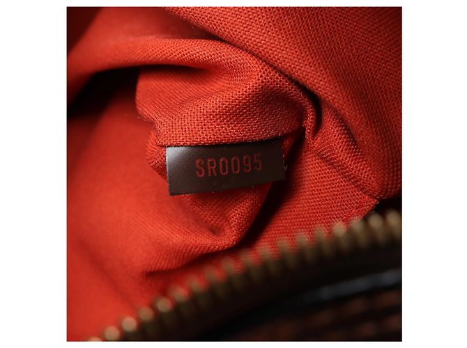 Borsa a tracolla Louis Vuitton Naviglio Damier Ebene marrone N45255 Rosso - vista 12