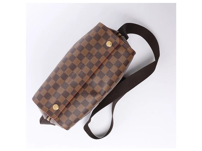 Borsa a tracolla Louis Vuitton Naviglio Damier Ebene marrone N45255 Rosso - vista 14