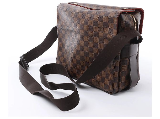 Borsa a tracolla Louis Vuitton Naviglio Damier Ebene marrone N45255 Rosso - vista 2