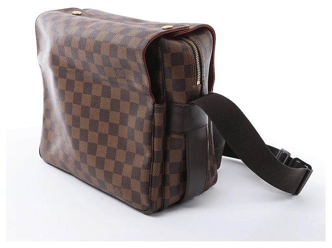 Borsa a tracolla Louis Vuitton Naviglio Damier Ebene marrone N45255 Rosso - vista 4
