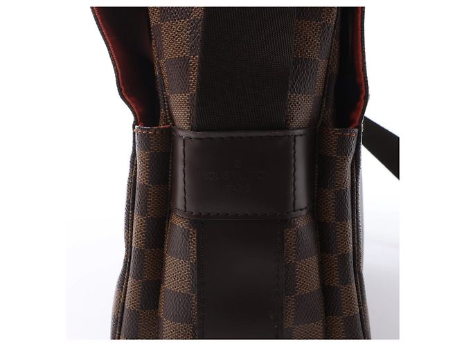 Borsa a tracolla Louis Vuitton Naviglio Damier Ebene marrone N45255 Rosso - vista 6