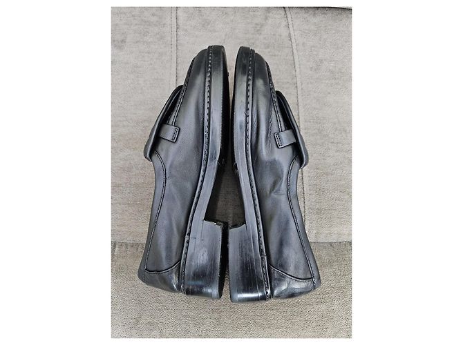 Mocassini Chanel in pelle trapuntata nera Nero - vista 6