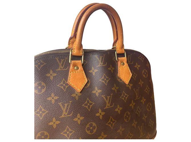Bolsa Louis Vuitton Alma de couro marrom e dourado - vista 3