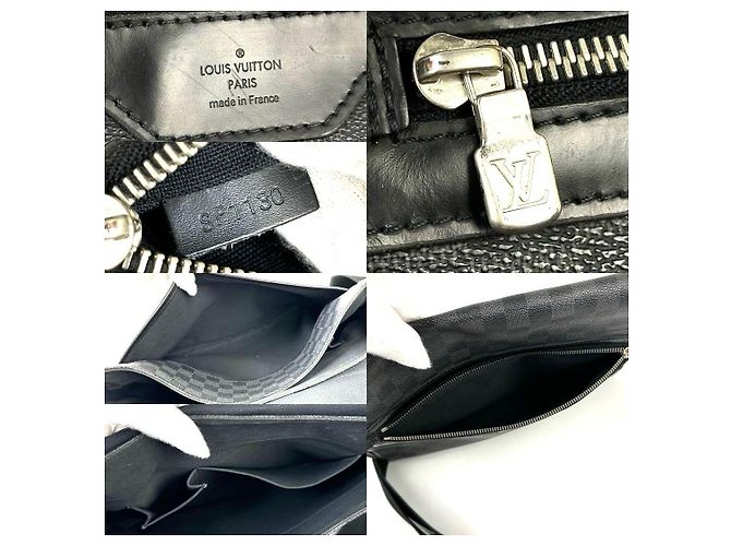 Borsa a tracolla Louis Vuitton Daniel Damier Graphite - vista 7