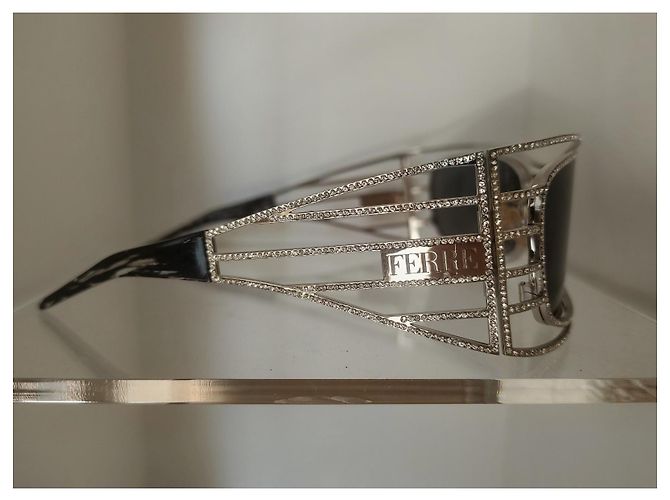 Gafas de sol Gianfranco Ferré Swarovski Plateadas GF68901 Negro Plata - vista 3