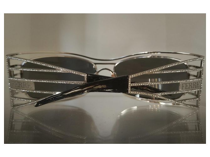 Gafas de sol Gianfranco Ferré Swarovski Plateadas GF68901 Negro Plata - vista 4