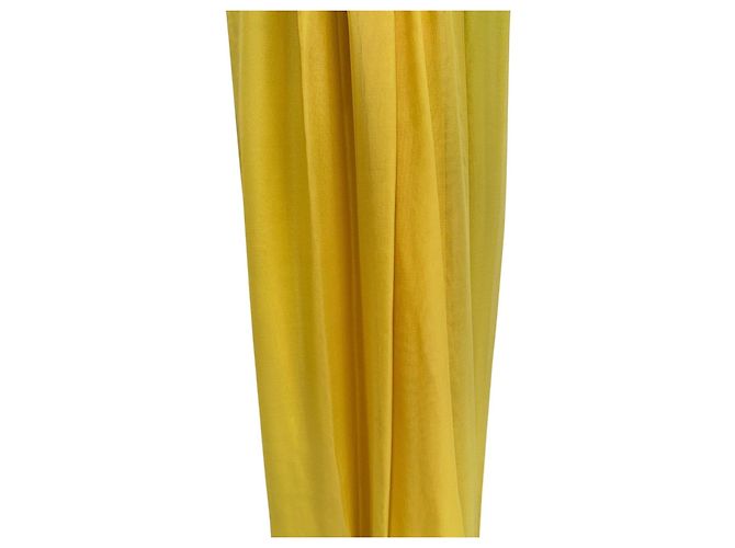Dolce & Gabbana Maxikleid aus gelber Seide mit Schleife Gr. 38 Gebraucht - Ansicht 3
