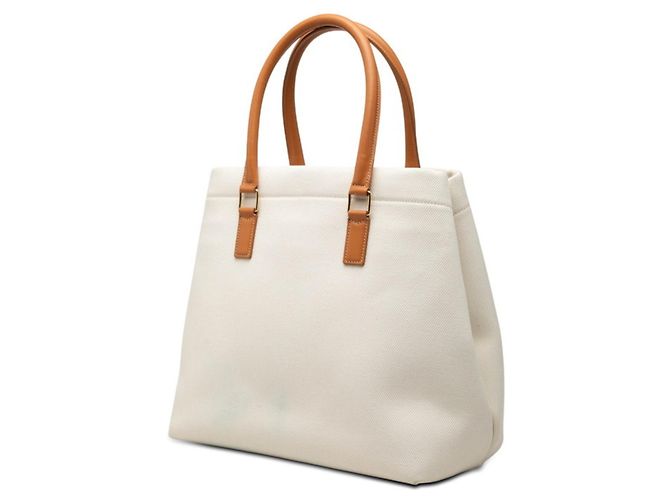 Céline Celine New Horizontal Tote Bag Braun Weiß - Ansicht 2