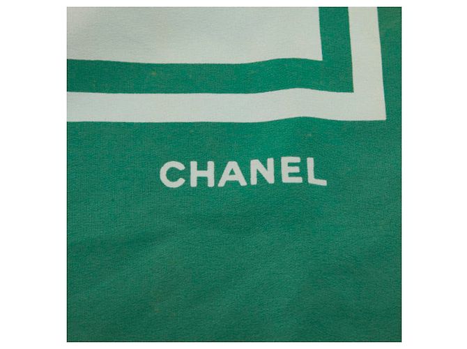 Chanel Stola aus grüner Seide mit geometrischem Muster - Ansicht 5