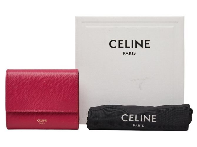 Céline Celine Small Trifold Wallet aus rosa Leder Pink - Ansicht 11