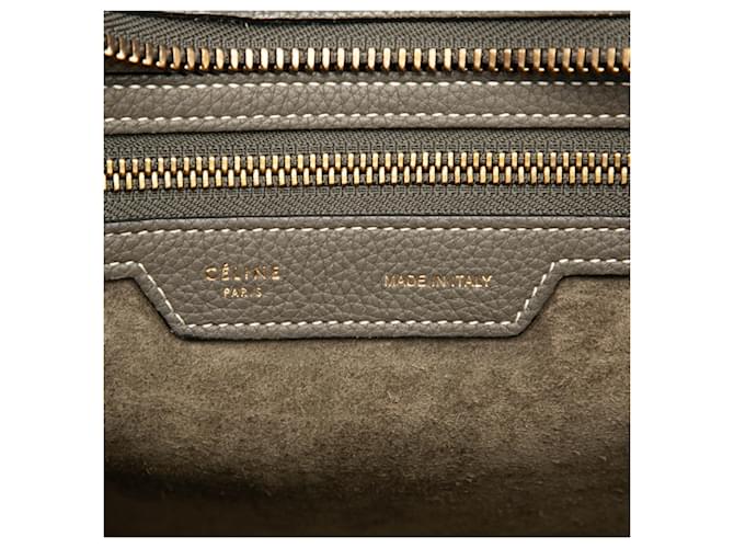 Céline Borsa Celine Luggage Micro Shopper Marrone Verde Cachi - vista 5