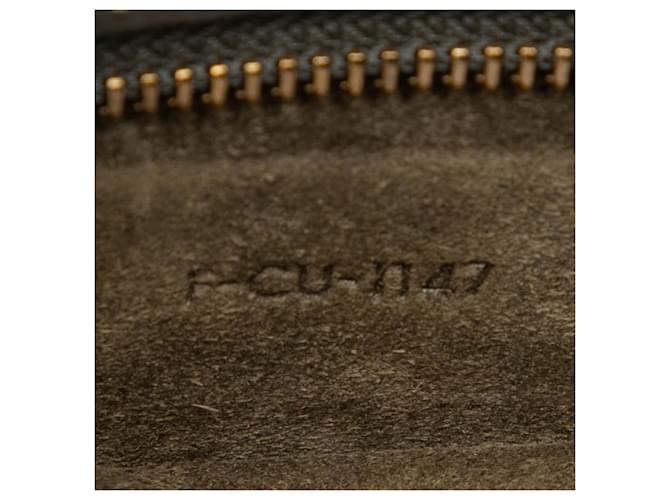 Céline Borsa Celine Luggage Micro Shopper Marrone Verde Cachi - vista 6