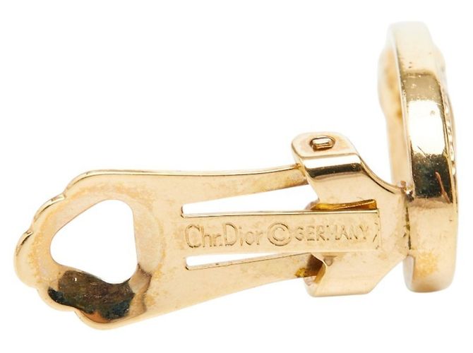 Orecchini a clip Christian Dior placcati oro e strass D'oro - vista 5