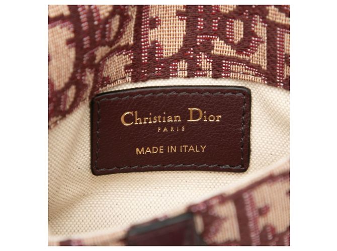 Borsa a tracolla Christian Dior Dior Oblique Trotter Saddle Beige Bordò - vista 5