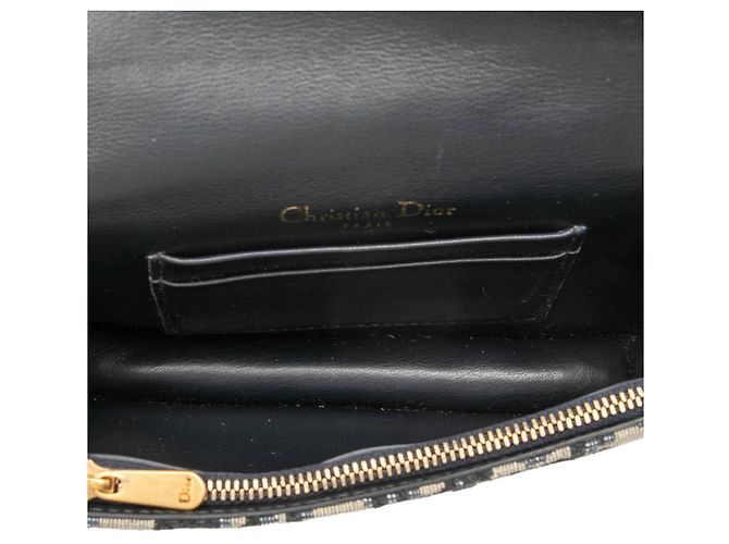 Borsa a tracolla Christian Dior Dior Oblique Beige Blu navy - vista 4