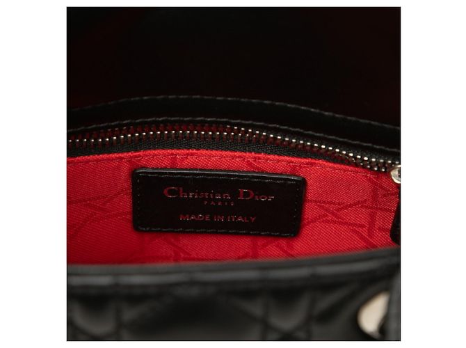 Mini borsa a mano Cannage Lady Christian Dior Nero - vista 5