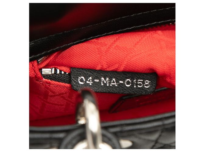 Mini borsa a mano Cannage Lady Christian Dior Nero - vista 6