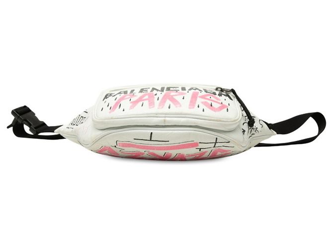Everyday Borsa a tracolla Balenciaga Graffiti Explorer Bianco - vista 3