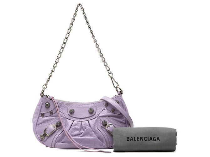 Borsa a mano mini Lucagol con catena Balenciaga Porpora - vista 7