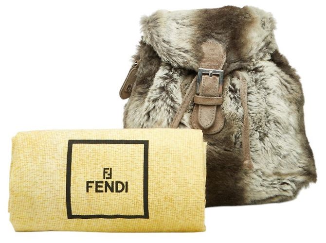Fendi Zucca Rucksack in Grau Braun - Ansicht 11