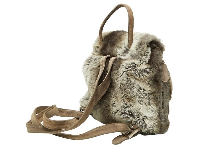 Fendi Zucca Rucksack in Grau Braun - Ansicht 2