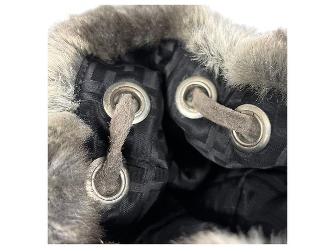 Fendi Zucca Rucksack in Grau Braun - Ansicht 6