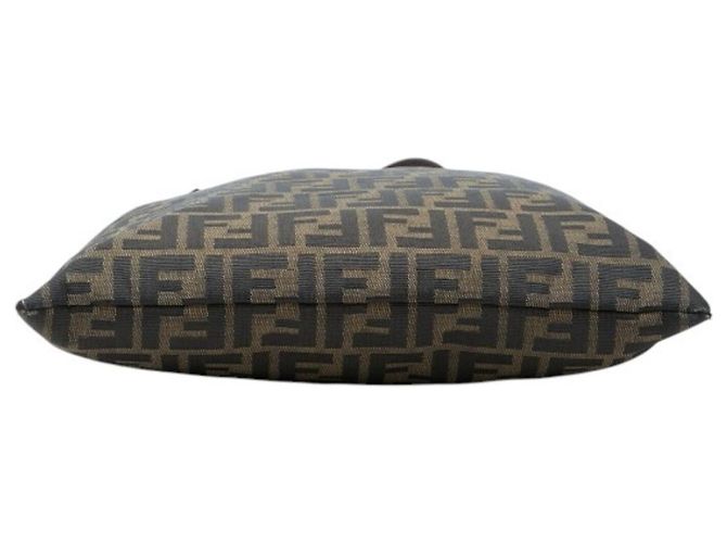 Fendi Zucca Tote Bag Braun Leder und Canvas - Ansicht 3