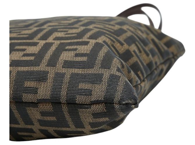 Fendi Zucca Tote Bag Braun Leder und Canvas - Ansicht 4