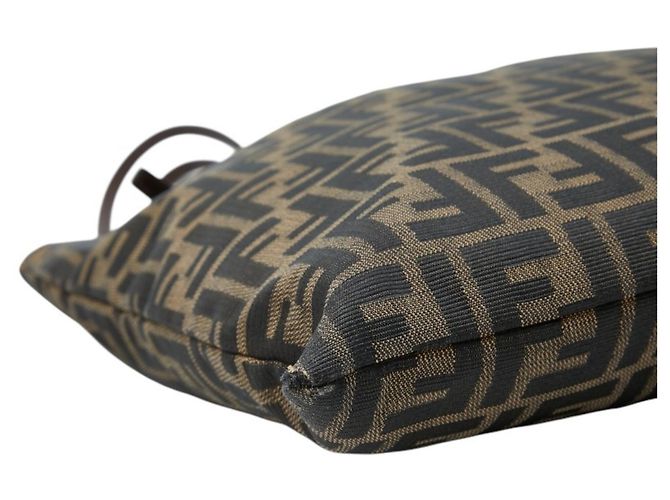 Fendi Zucca Tote Bag Braun Leder und Canvas - Ansicht 5
