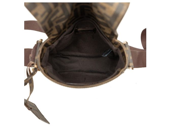 Borsa a tracolla Fendi Zucca Marrone - vista 4