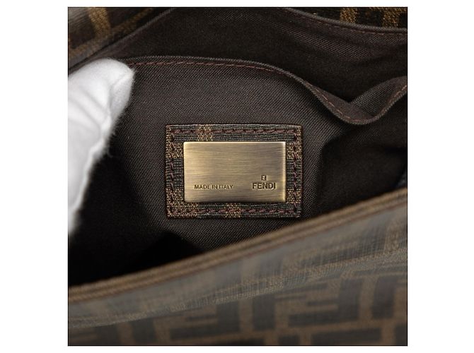Borsa a tracolla Fendi Zucca Marrone - vista 5