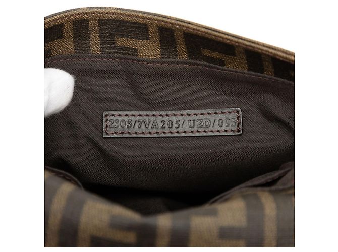 Borsa a tracolla Fendi Zucca Marrone - vista 6