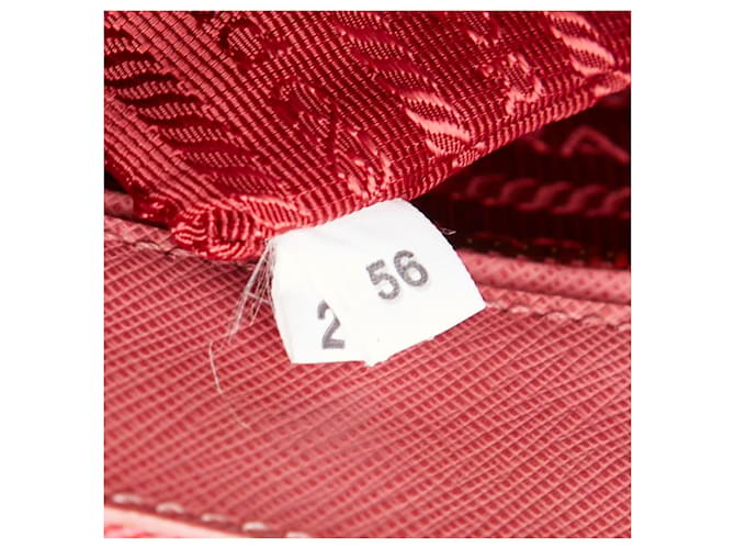 Borsa Prada Galleria Triangle Logo Plate Rosa - vista 11