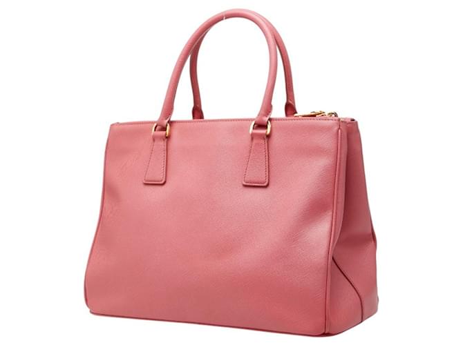 Borsa Prada Galleria Triangle Logo Plate Rosa - vista 2