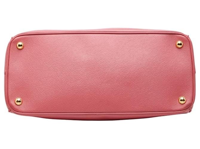 Borsa Prada Galleria Triangle Logo Plate Rosa - vista 3