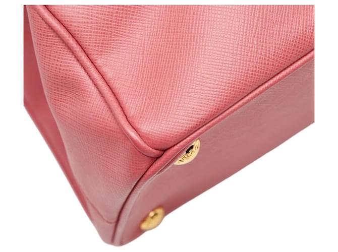 Borsa Prada Galleria Triangle Logo Plate Rosa - vista 5