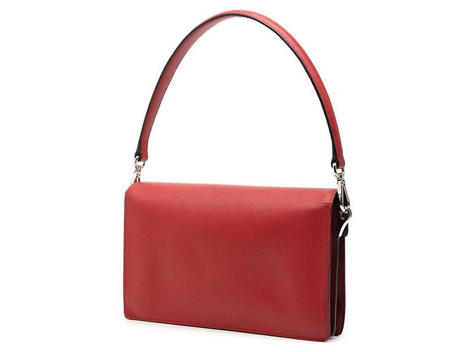 Prada Saffiano Lederhandtasche Rot - Ansicht 2