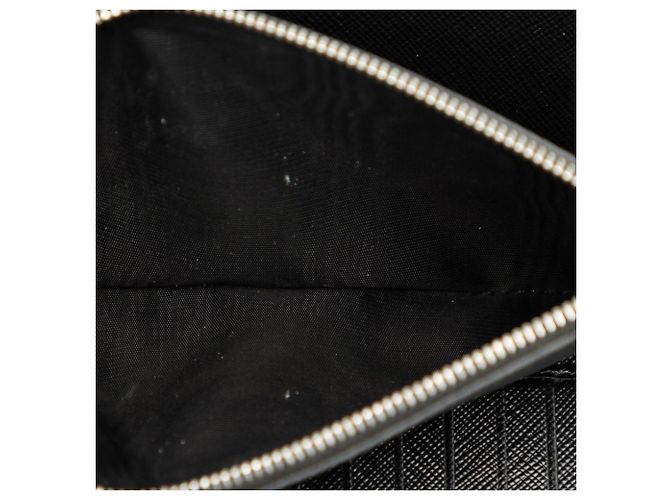 Cartera larga de cuero Saffiano negro Prada - vista 5