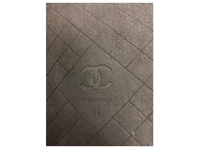 Chanel Sandali in Tweed Logo CC Nero Bianco - vista 13