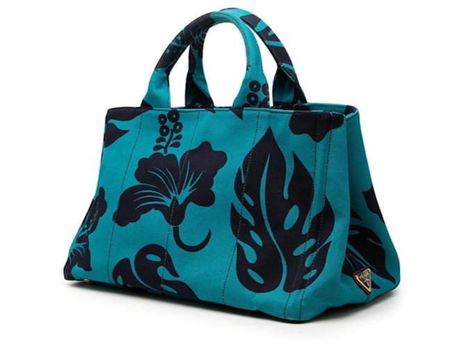 Borsa a mano con placca logo Triangle Prada Blu Blu navy - vista 2