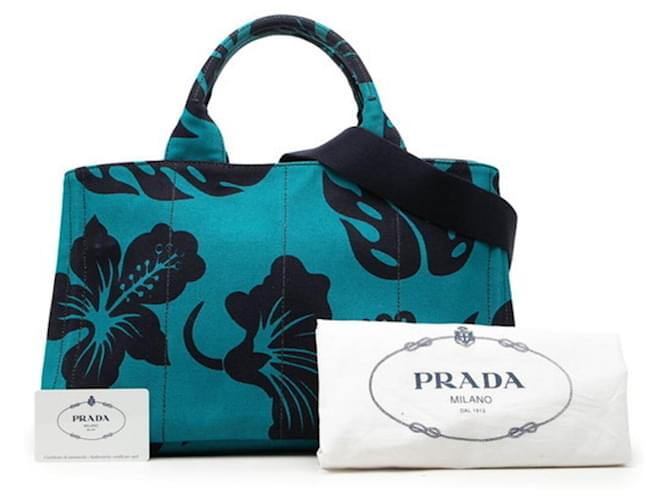 Borsa a mano con placca logo Triangle Prada Blu Blu navy - vista 6