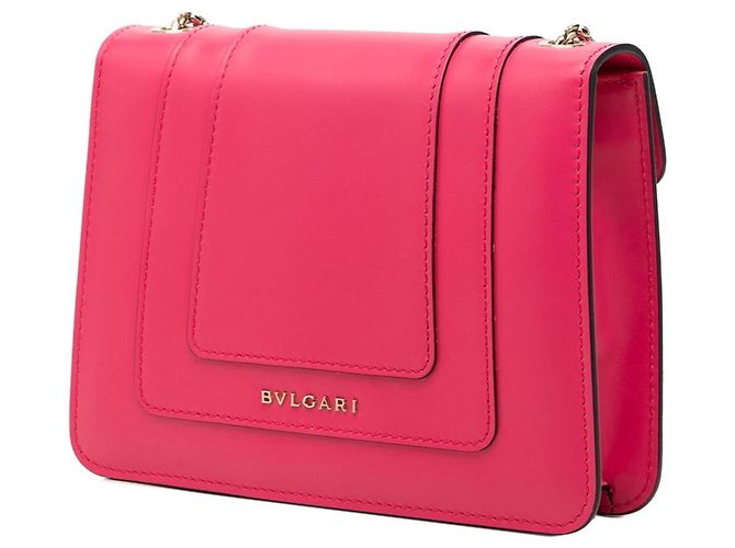 Bulgari Borsa a tracolla con catena Bvlgari Serpenti Forever Rosa - vista 2