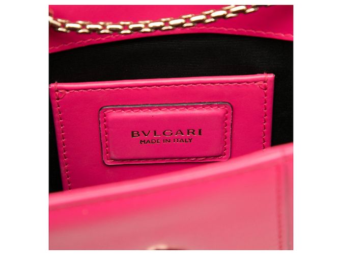 Bulgari Borsa a tracolla con catena Bvlgari Serpenti Forever Rosa - vista 5